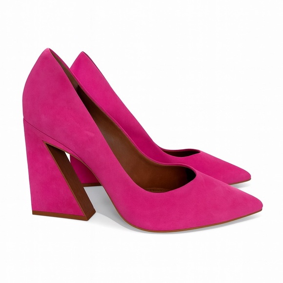 L'INTERVALLE Shoes - L’Intervalle Statement Pink Heels Nubuck Leather Size 10